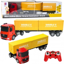 Camion RC con container MERCEDES-BENZ AROCS 1:26