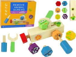 Set di legno per avvitare con animaletti