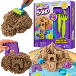 Kinetic Sand giornata in spiaggia – set con castello e accessori