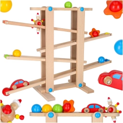 Pista per biglie in legno Montessori XXL