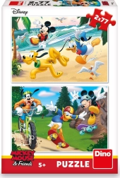 Puzzle Mickey fa sport 2×77 pezzi
