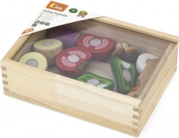 Set di taglio in legno - verdura per bambini