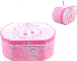 Scatola portagioie musicale rosa con ballerina