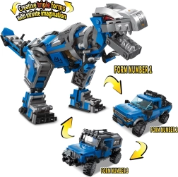 Qman Idee senza limiti 3 in 1 tecnologia meccanica – dinosauro robotico e fuoristrada