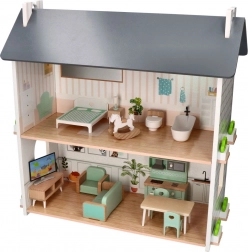 Casa delle bambole in legno Accogliente
