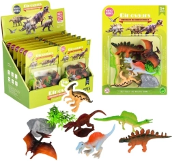 Set di dinosauri – figurine in gomma per bambini dai 3 anni, mix di modelli e colori