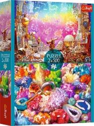 Puzzle 2×500 spazio e cristalli