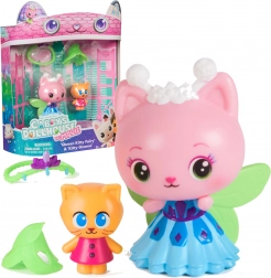 GABBY’S DOLLHOUSE film – set di statuine Regina Kitty Fairy e Kitty Gnome con accessori