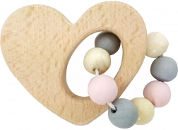 Hess sonaglio di legno a cuore in rosa