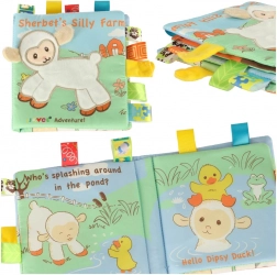 Libretto sensoriale per bambini con pecora e etichette