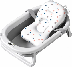 Vaschetta pieghevole per bambini con termometro LCD e supporto da bagno