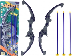 Arco per bambini con frecce a ventosa, viola, 3 pezzi