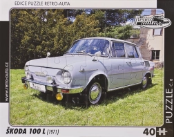 Puzzle RETRO-AUTO Škoda 100 L 40 pezzi