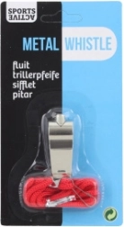Fischietto sportivo in metallo con laccetto
