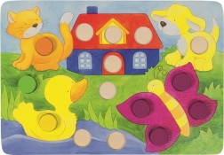 GOKI Gioco di inserimento con dado Colori