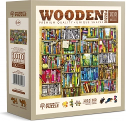 Puzzle in legno Scaffali con libri 1010 pezzi