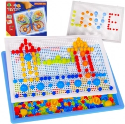 Mosaico con pioli nel valigetto – set creativo per bambini
