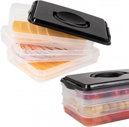 Contenitore a tre livelli per salumi e formaggi 3×600 ml