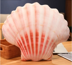 Cuscino di peluche a forma di conchiglia 50 x 40 cm