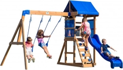 Parco giochi in legno Aurora con scivolo