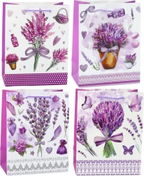 Borsa regalo di carta con motivo lavanda