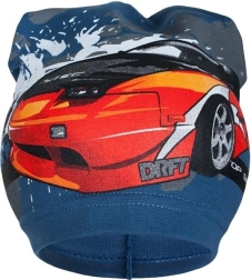 Cappellino primaverile per bambini New Baby auto blu
