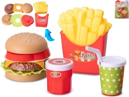 Set di gioco fast food per bambini, 11 pezzi