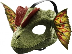 Maschera Dilophosaurus Jurassic World con suoni ed effetti d'acqua