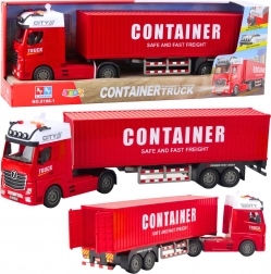 Camion rosso con container e suoni