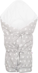 Fascia avvolgente classica con lacci New Baby Stelline grigio-bianca