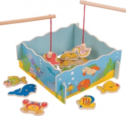Gioco di pesca magnetico in legno - mare – BIGJIGS TOYS