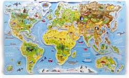 Puzzle magnetico mappa del mondo - immagini e gioco 2 in 1