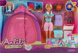 Bambola con tenda e effetti set 30 cm