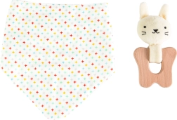 Petit Collage Set Coniglio perline e bavaglino