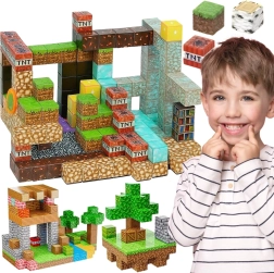 Woopie blocchi di costruzione magnetici – cubi magnetici 3D, set educativo 63 pz