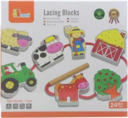 Blocchi Fattoria in Legno da Intrecciare Montessori VIGA