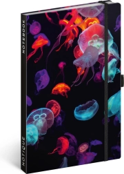 NOTIQUE taccuino a righe 13 × 21 cm con elastico e passante