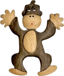 Calamita in legno per frigorifero – scimmia 2Kids Toys