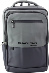 Zaino business urbano con USB nero e grigio 16L