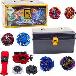 Set di trottole Thunder Gyro con lanciatori, 8 pezzi