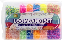 Set di elastici Loom per intrecciare braccialetti 1440 pezzi in valigetta