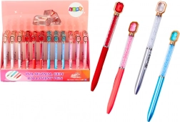 Penna a sfera con cristalli, inchiostro blu 0,7 mm