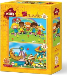 Puzzle I bambini si divertono 12 e 24 pezzi