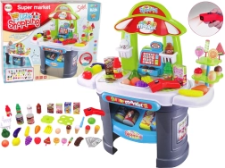 Supermercato per bambini con scanner e alimenti