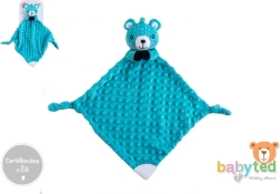 Morbido doudou con orsetto e massaggiagengive BABYTED 25 × 25 cm