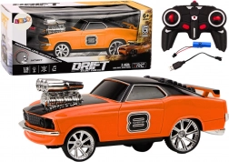 Auto RC drift 1:18 con drift a 360° , luci e suoni – arancione