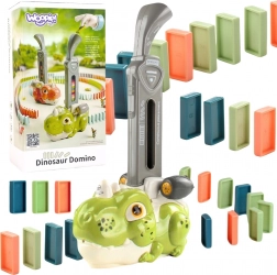 woopie locomotiva elettrica per tessere domino dinosauro verde