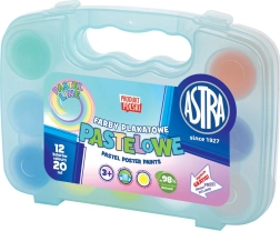 Tempere ASTRA pastello 12×20 ml in valigetta di plastica (blu)