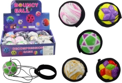 Pallina colorata sul cavo elastico con nastro 6 cm