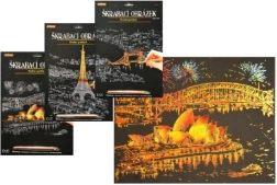 ARTLOVER immagine da grattare dorata – vista notturna sull'Opera di Sydney